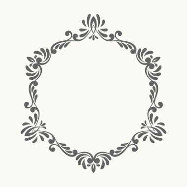 Zarif lüks retro çerçeve çiçek.