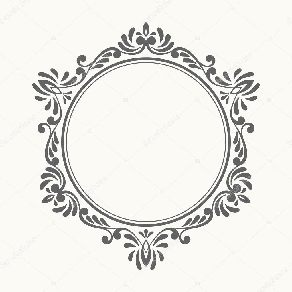 Elegant luxury retro floral frame.