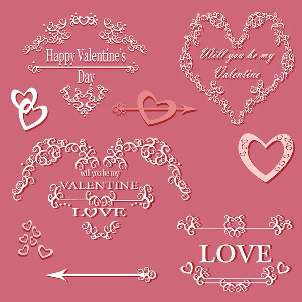 Calligraphic Valentine's headline — Stock Vector