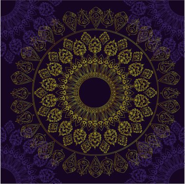 Altın mandala deseni
