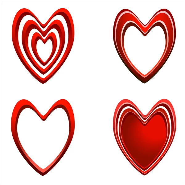 Set of hearts. — Stock Vector