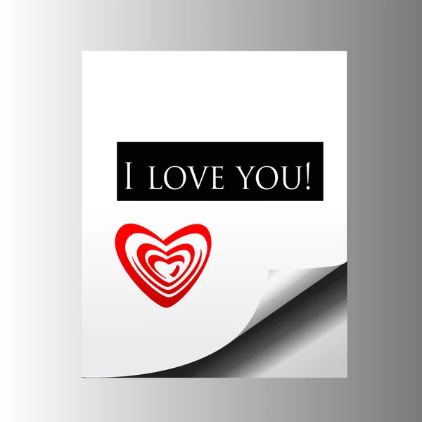 I love you — Stock Vector