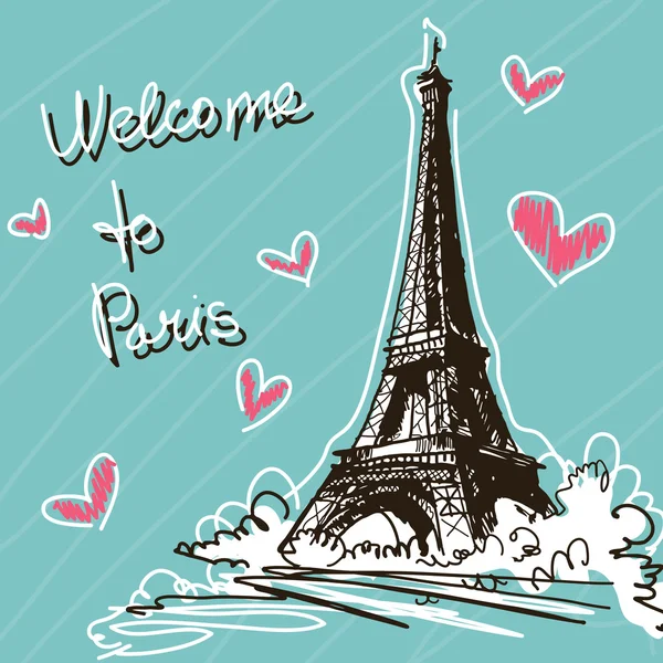 Salutation Illustration vectorielle. World Famous Landmark Series : Fran — Image vectorielle