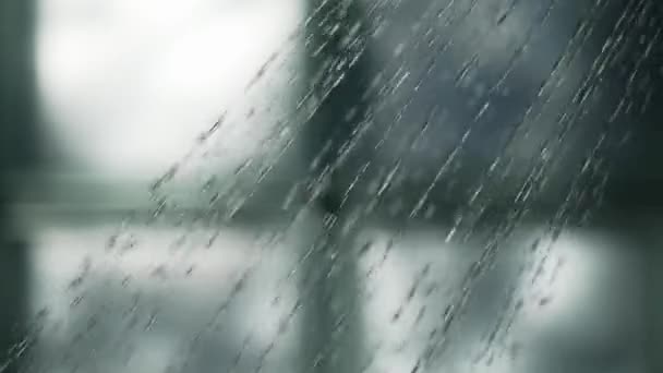Kapky vody padající ze sprchy — Stock video