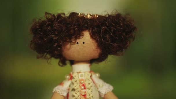 Игрушка кукла, тильда — стоковое видео