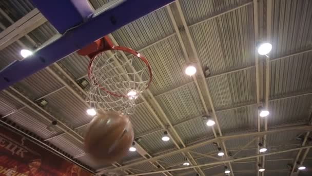 Ball in the Basket — Stock Video