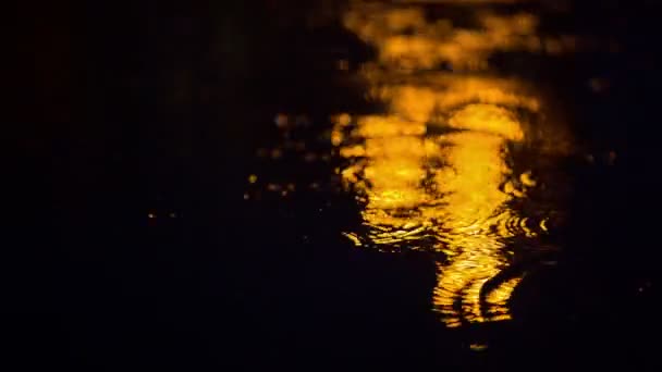 Gotas de lluvia en un charco — Vídeos de Stock