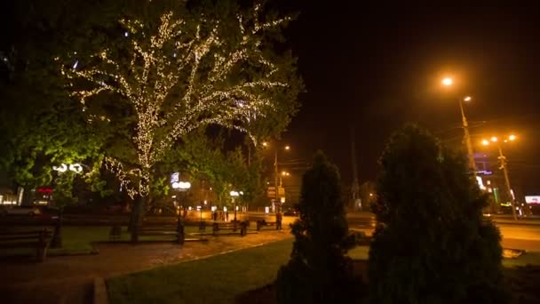 Árvore de Natal na Cidade 2 — Vídeo de Stock