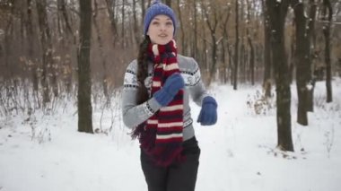 Sporcumuz kış parkında çalışır