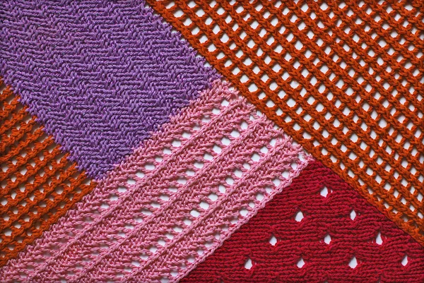 Texture colorée abstraite tricotée par rayons — Photo
