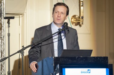 İzak Herzog, İsrailli politikacı stok fotoğraf.