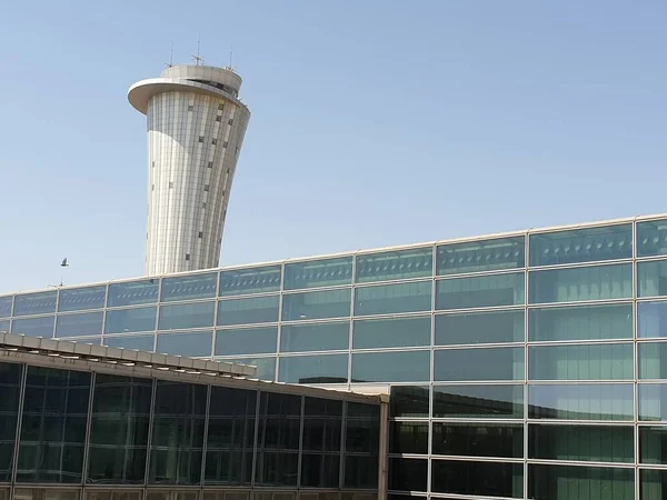 Lod Ben Gurion Airport Israel Октября 2018 Года Авиадиспетчерская Вышка — стоковое фото