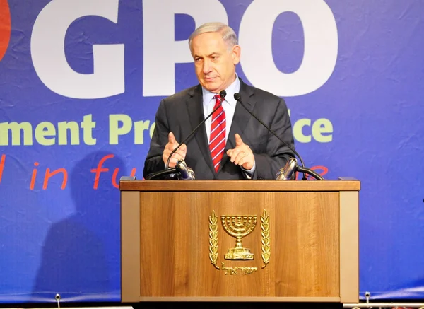 Премьер-министр Израиля Биньямин Нетаньяху — стоковое фото