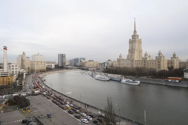 Moscow, a view on the Moscow river from the World Trade Center building