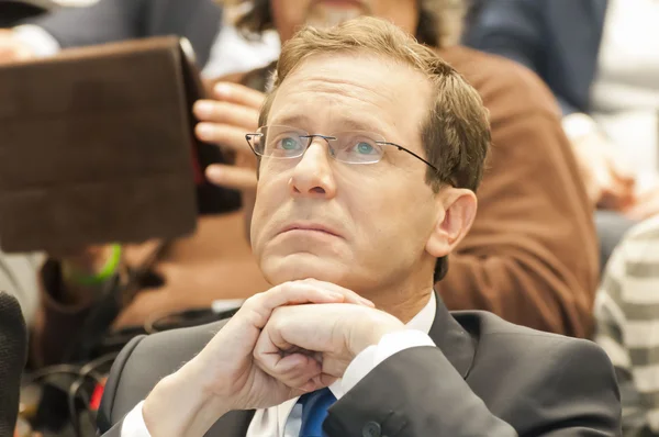 Israeliska parlamentet oppositionsledaren Isaac Itzhak "Bougie" Herzog talar — Stockfoto