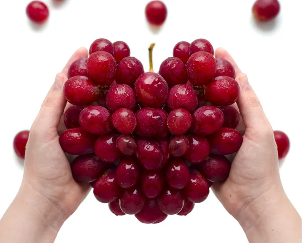 Uvas na forma de coração — Fotografia de Stock