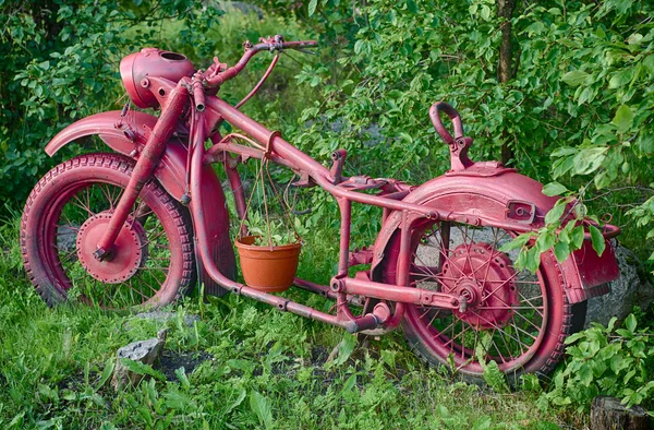 Fiets met bloemen — Stockfoto