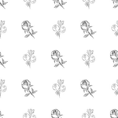 Basit, pürüzsüz, el yapımı şakayık desenleri karala. Kusursuz el yapımı şakayık deseni. Beyaz arkaplanda izole