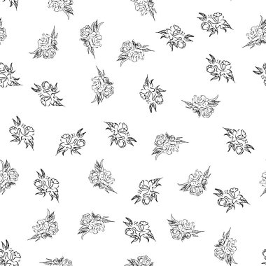 Basit, pürüzsüz, el yapımı şakayık desenleri karala. Kusursuz el yapımı şakayık deseni. Beyaz arkaplanda izole