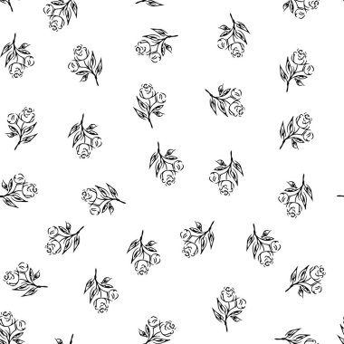 Basit, pürüzsüz, el yapımı şakayık desenleri karala. Kusursuz el yapımı şakayık deseni. Beyaz arkaplanda izole