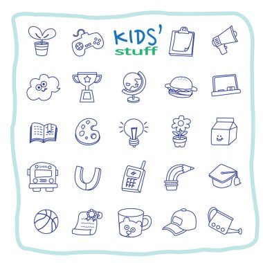 Çocukça çizgi simgeler