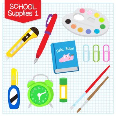 Picture of school supplies 1 clipart