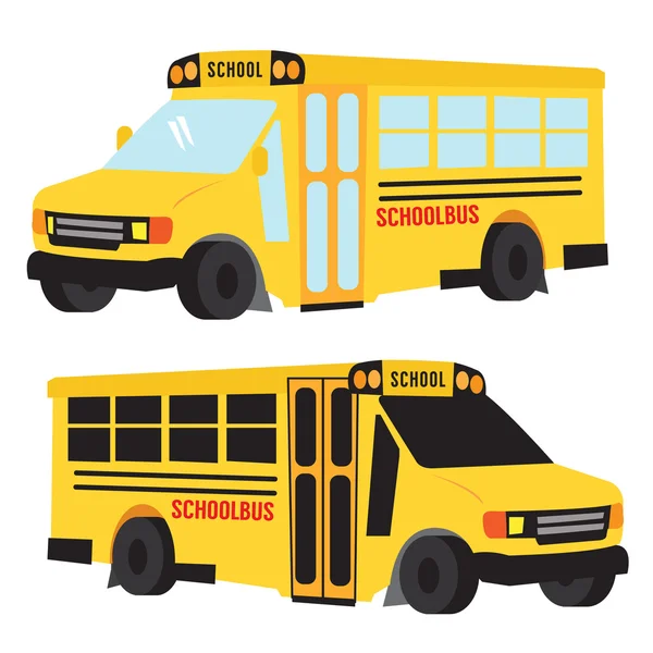 Sarı okul otobüsü Vektör Grafikler