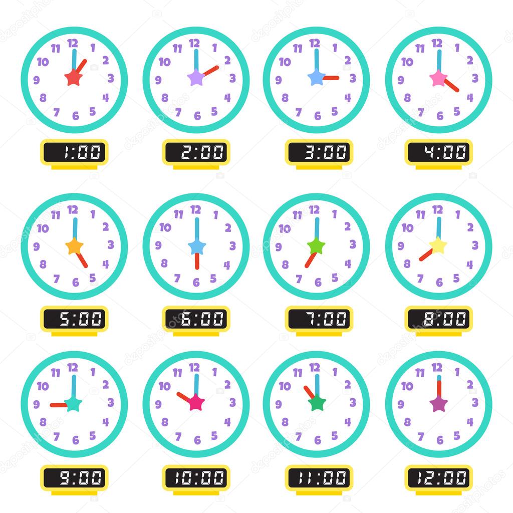 clock that show every hour illustration 1