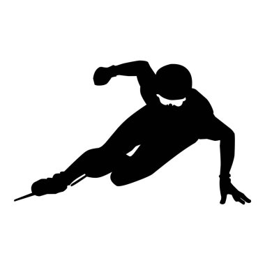 ice skating athlete winter sport silhouette