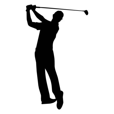 golf sport athlete game silhouette