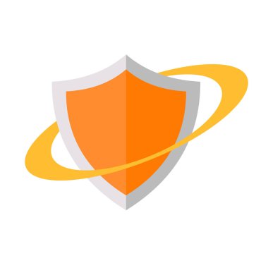 Koruma kalkanı düz vektör sanatı