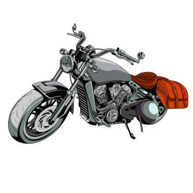 büyük klasik motosiklet vektör sanatı