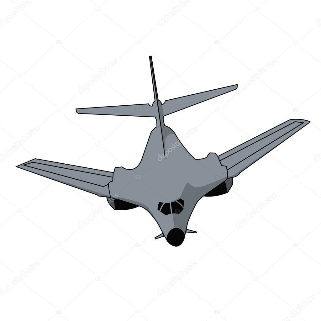 Modern bomber airplane B1 lancer vector art