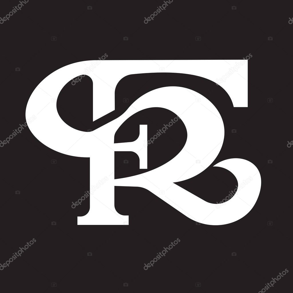Letter FR logo flat vector art