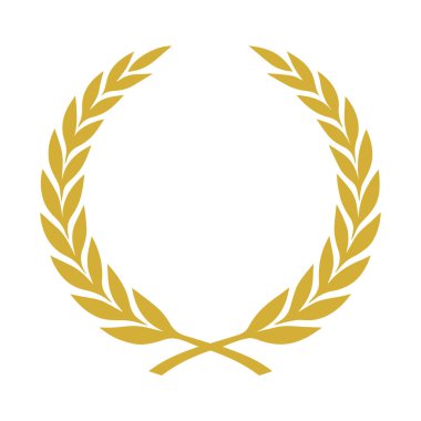 Altın defne çelengi kazanan sembol vektörü
