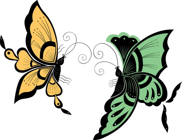 Par de mariposas — Vector de stock