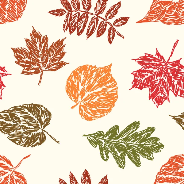 Patroon van de herfst bladeren — Stockvector