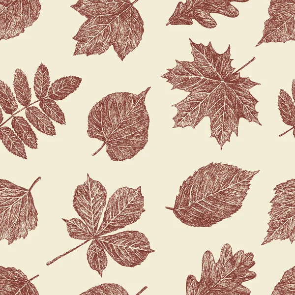 Motif des feuilles d'automne — Image vectorielle