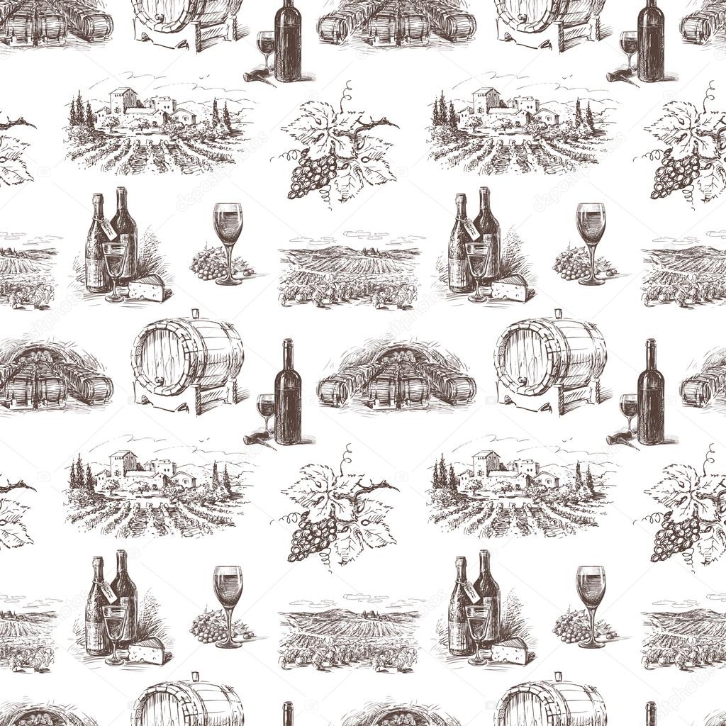 Pattern of grape wine