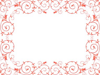 Kırmızı dekoratif çerçeve