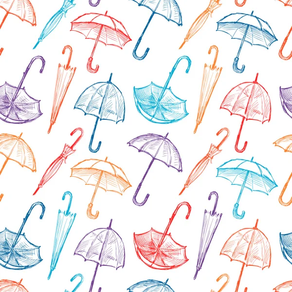 Pattern of umbrellas — Stock Vector