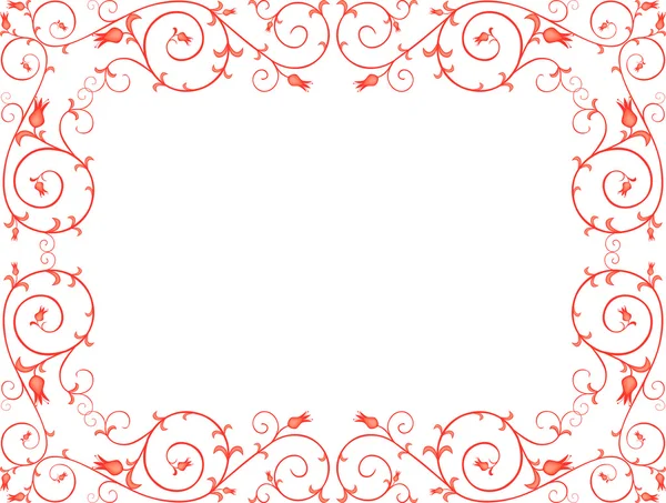 Röd dekorativ ram — Stock vektor