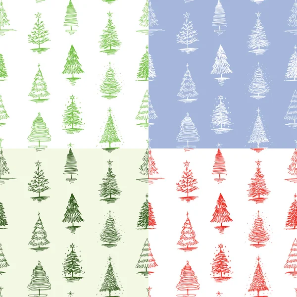 Motif des arbres de Noël — Image vectorielle