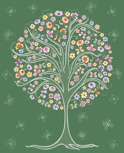 Декоративная летняя елка — стоковый вектор