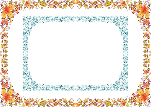 Two floral frames — Stock Vector