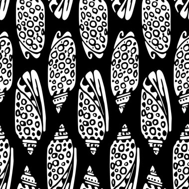 Dekoratif deniz kabuklarını desen