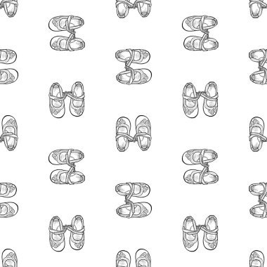 Küçük kızlar için hatları olmayan zarif ayakkabılar.