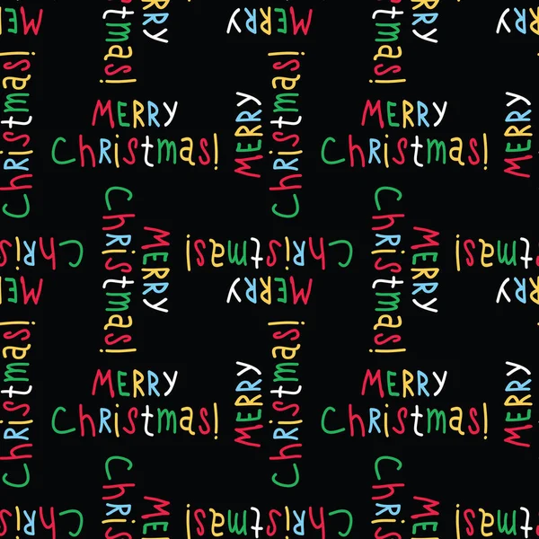 Fond Noël Sans Couture Avec Texte Festif Coloré — Image vectorielle