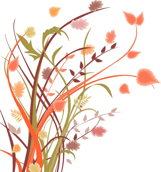 Composition d'automne floral — Image vectorielle