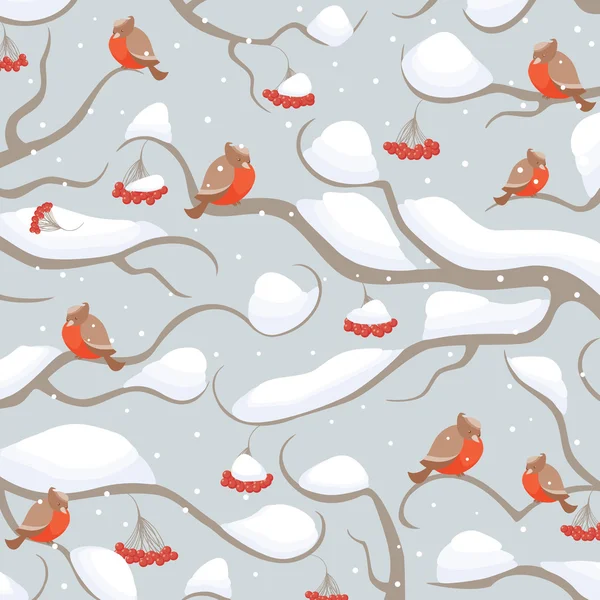 Vogels in december — Stockvector